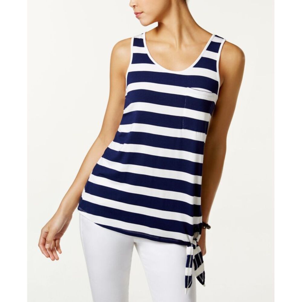 G.h. Bass Co. Striped Tie Hem Top
